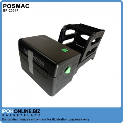 POSMAC PB-2054F Direct A6 Thermal Barcode Printer + Paper Rack FOC One Roll Thermal Paper - AWB Airway Bill Consignment Note Sticker